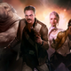 Key art for Visceral’s Ragtag, which told the story of a band of characters fighting against a mob boss. In the center is the protagonist, Dodger, a Han Solo-type rogue with a charming mustache.